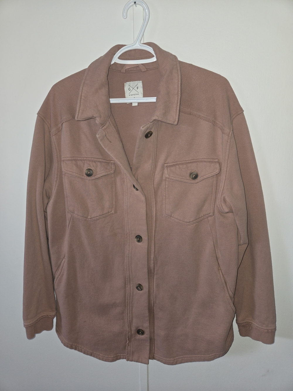 Gentle Fawn Mauve Button-Front Shacket